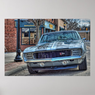 1969 Chevy Camaro Z/28 in HDR. Poster