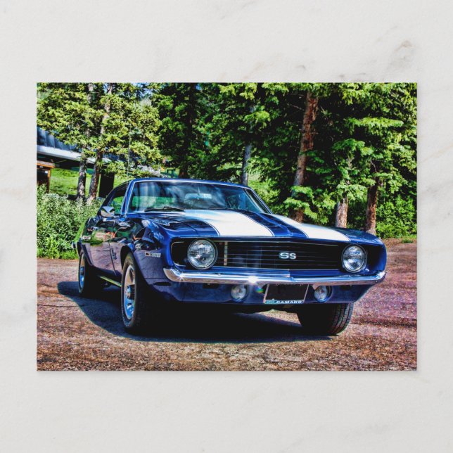 1969 Chevy Super Sport SS Camaro Postkarte (Vorderseite)