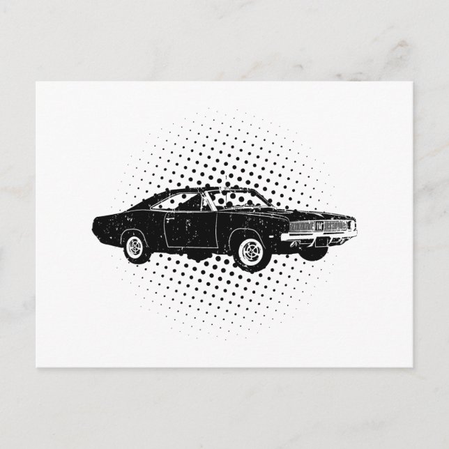 1969 Dodge Hemi Charger Postkarte (Vorderseite)