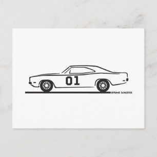 1969 Dodge Ladegerät General Lee Postkarte