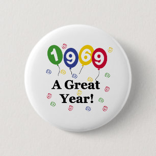 1969 ein großes Jahr-Geburtstag Button