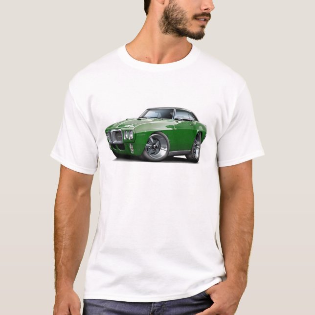1969 Firebird Dunkelheit - Grün - schwarzes T-Shirt (Vorderseite)