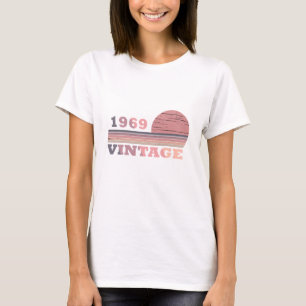 1969 geboren Elegantes modernes Vintage-Geburtstag T-Shirt