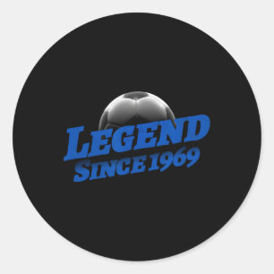 1969 Geboren Fußballfan Geburtstag Legendär Legend Runder Aufkleber