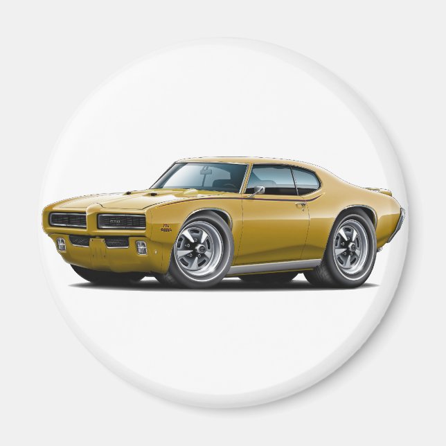 1969 GTO Judge Gold Versteckter Scheinwerferwagen Magnet (Vorne)