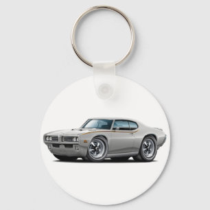1969 GTO Judge Silver Car Schlüsselanhänger