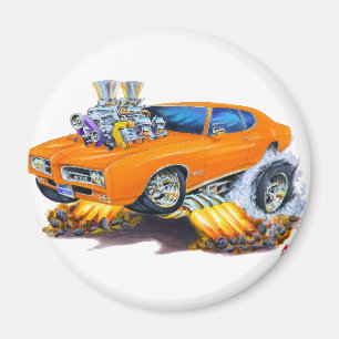 1969 GTO Orangen-Auto Magnet