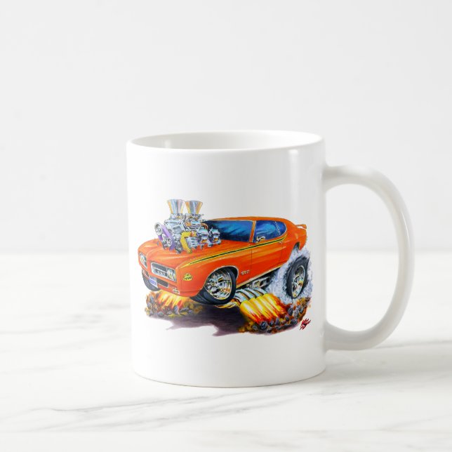 1969 GTO Richter-Orangen-Auto Kaffeetasse (Rechts)