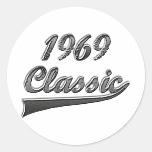 1969 Klassiker Runder Aufkleber
