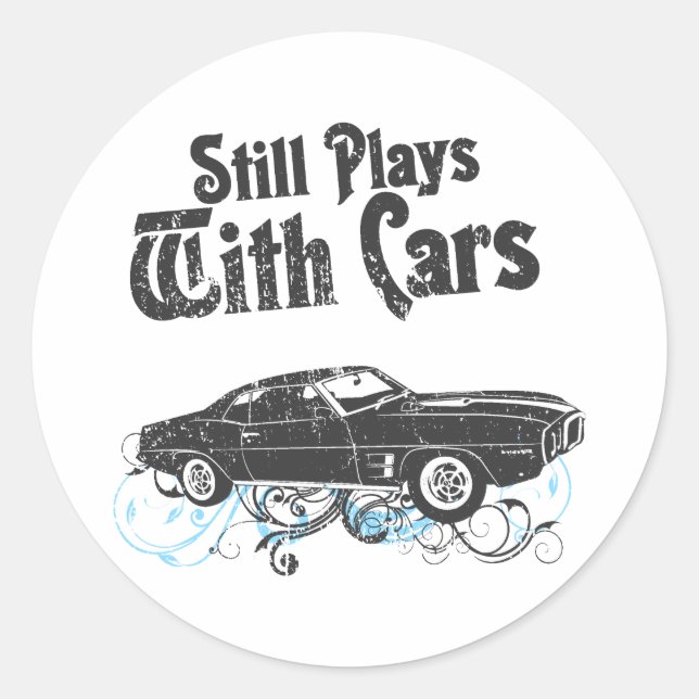 1969 Pontiac Firebird Runder Aufkleber (Vorderseite)