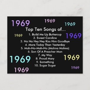 1969 Songs Postkarte