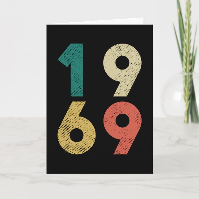 1969 Vintage Birthday Retro Karte (Vorderseite)