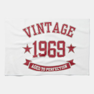 1969 Vintage gereift bis zur Perfektion Geschirrtuch