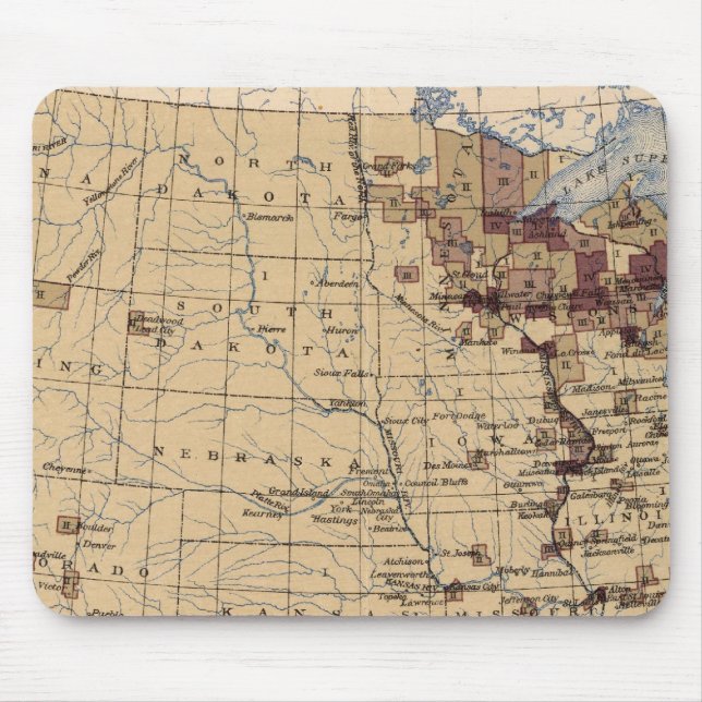 196 Wert Holz/Quadratmeile Mousepad (Vorne)