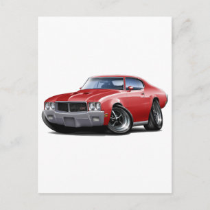 1970-72 Buick GS Red Car Postkarte