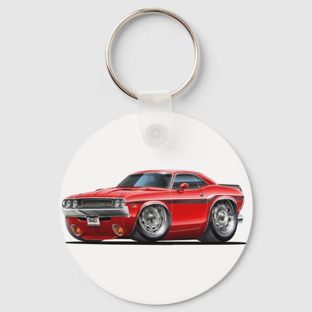 1970-72 Challenger Red Car Schlüsselanhänger (Vorderseite)