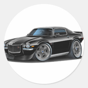 1970-73 Camaro Black Car Runder Aufkleber