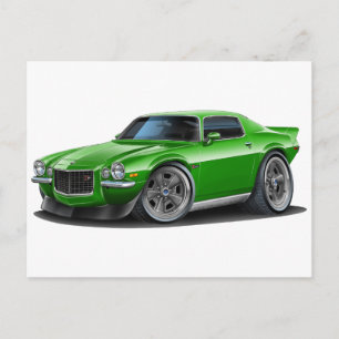 1970-73 Camaro Green Car Postkarte