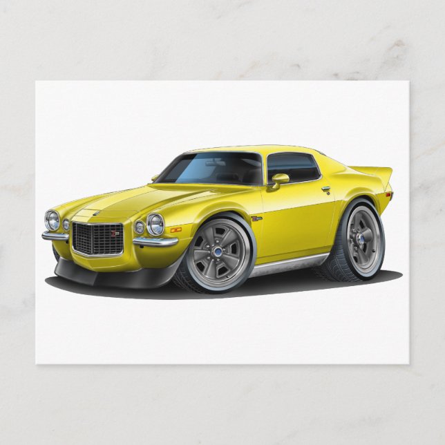 1970-73 Camaro Yellow Postkarte (Vorderseite)