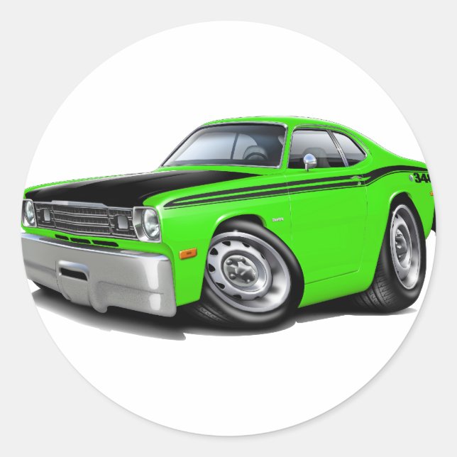 1970-74 Duster 340 Limon Car Runder Aufkleber (Vorderseite)