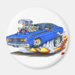 1970-74 Plymouth Duster Blue Car Magnet