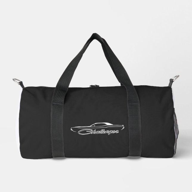 1970 Challenger Black Ghost Silhouette Duffle Bag (Vorderseite)