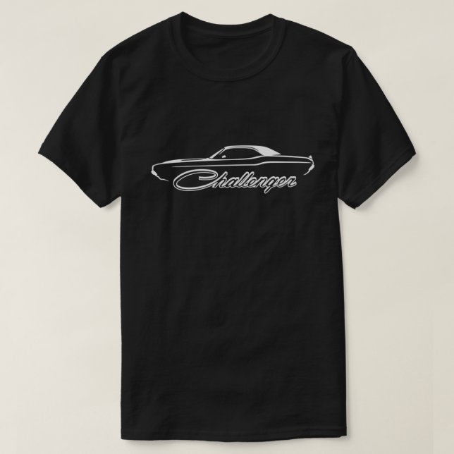 1970 Challenger Black Ghost Silhouette T-Shirt (Design vorne)