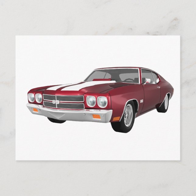 1970 Chevelle SS: Candy Apple Finish: Postkarte (Vorderseite)