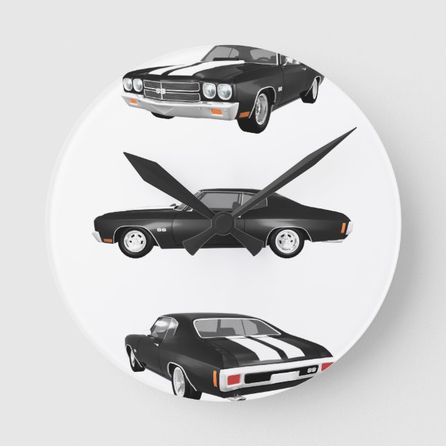 1970 Chevelle SS: Runde Wanduhr (Vorderseite)