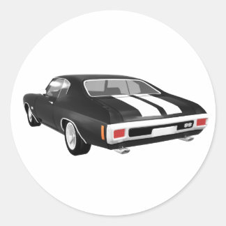 1970 Chevelle SS: Schwarzes Finish: Runder Aufkleber