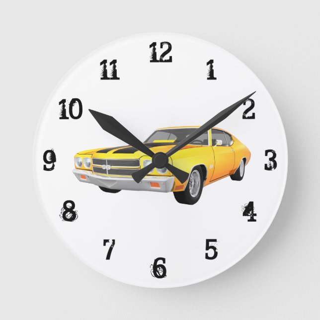1970 Chevelle SS: Wall Clock Runde Wanduhr (Vorderseite)