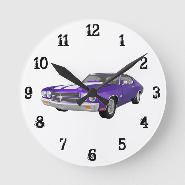 1970 Chevelle SS: Wall Clock Runde Wanduhr (Vorderseite)