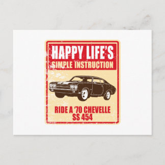 1970 Chevrolet Chevelle SS 454 Postkarte
