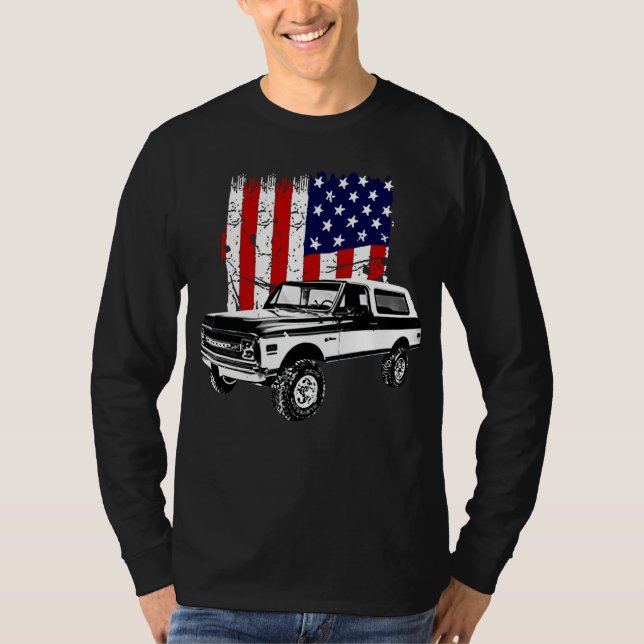 1970 Chevy K5 Blazer Front Drei Viertel Ansicht T-Shirt (Vorderseite)