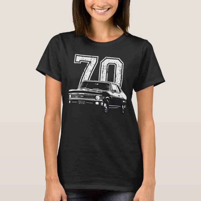 1970 Chevy Nova Ss Front Three Quarter View T-Shirt (Vorderseite)