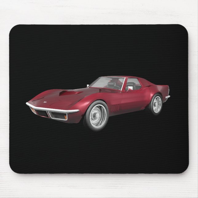 1970 Corvette Sports Car: Candy Apple Finish: Mousepad (Vorne)