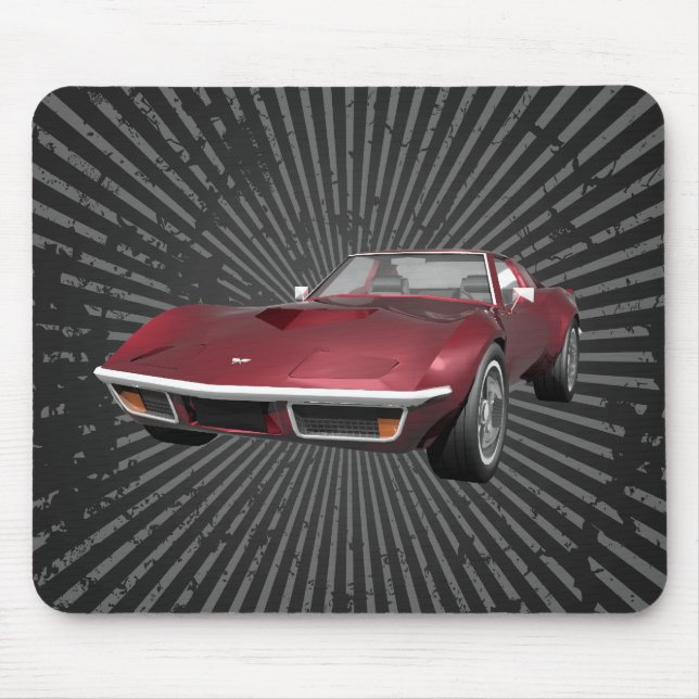 1970 Corvette Sports Car: Candy Apple Finish: Mousepad (Vorne)