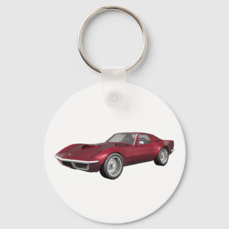 1970 Corvette Sports Car: Candy Apple Finish: Schlüsselanhänger