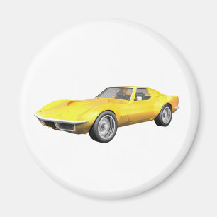 1970 Corvette Sportwagen: Gelbfisch Magnet