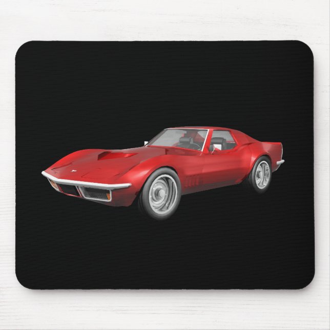 1970 Corvette Sportwagen: Red Finish Mousepad (Vorne)
