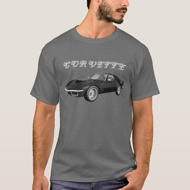 1970 Corvette Sportwagen: Schwarze Finish: T - Shi T-Shirt (Vorderseite)