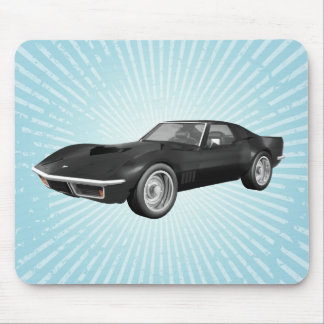 1970 Corvette Sportwagen: Schwarzer Finish:Mousepa Mousepad