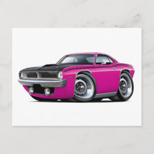 1970 Cuda AAR Pink Car Postkarte