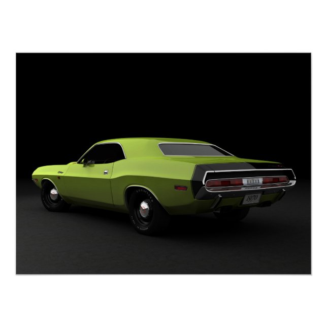 1970 Dodge Challenger R/T - Limones Licht Poster (Vorderseite)