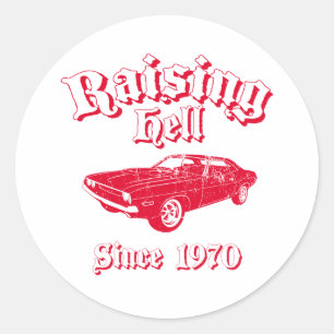 1970 Dodge Challenger Runder Aufkleber