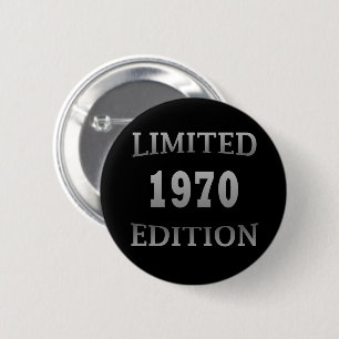 1970 geborenes elegantes modernes Geburtstagsgesch Button