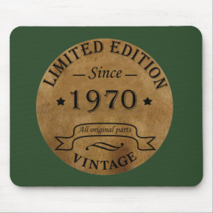1970 geborenes viktorianisches Vintage-Geburtstags Mousepad