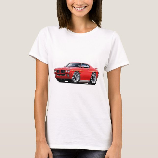 1970 GTO Richter-Rot-Auto T-Shirt (Vorderseite)