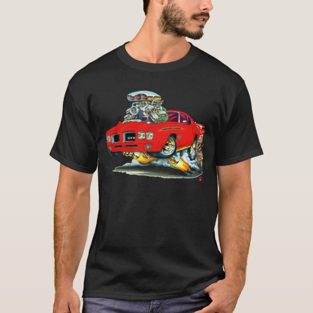 1970 GTO Richter-Rot-Auto T-Shirt (Vorderseite)