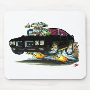 1970 GTO schwarzes Auto Mousepad